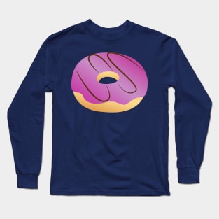 Sweet Pink Glazed Donut Long Sleeve T-Shirt